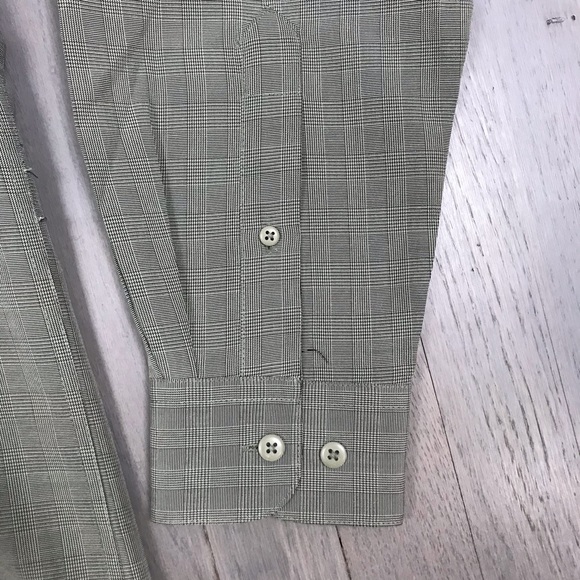 Vintage Pierre Cardin Green Plaid Button Down - Picture 5 of 8
